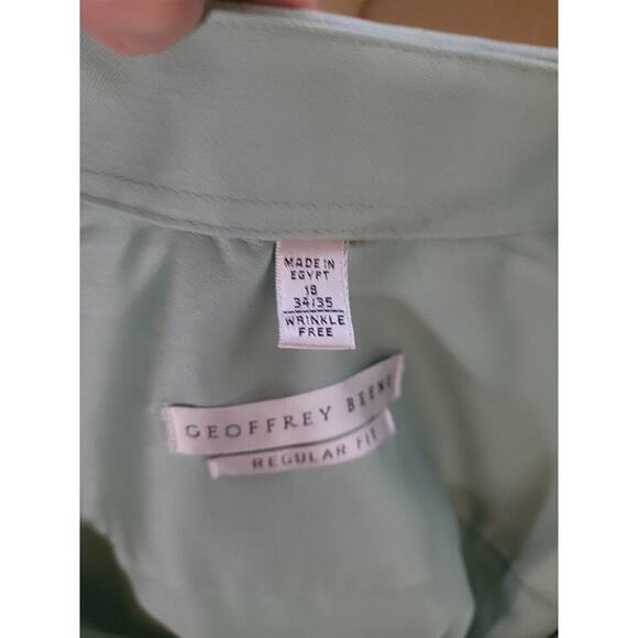 Geoffrey Beene Mens Shirt Long Sleeve Olive Green No Wrinkle NWT XL - Picture 5 of 5